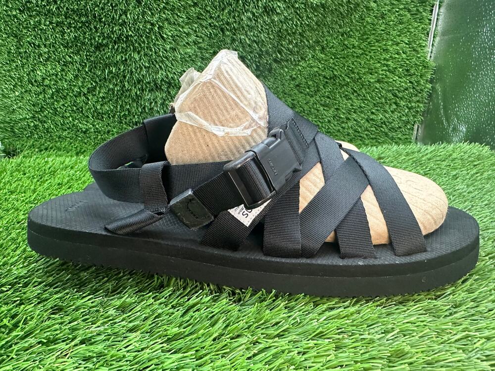 Suicoke Sama Slingback Sandal Men's 12 Black Canvas Adjustable Strap Footbed
